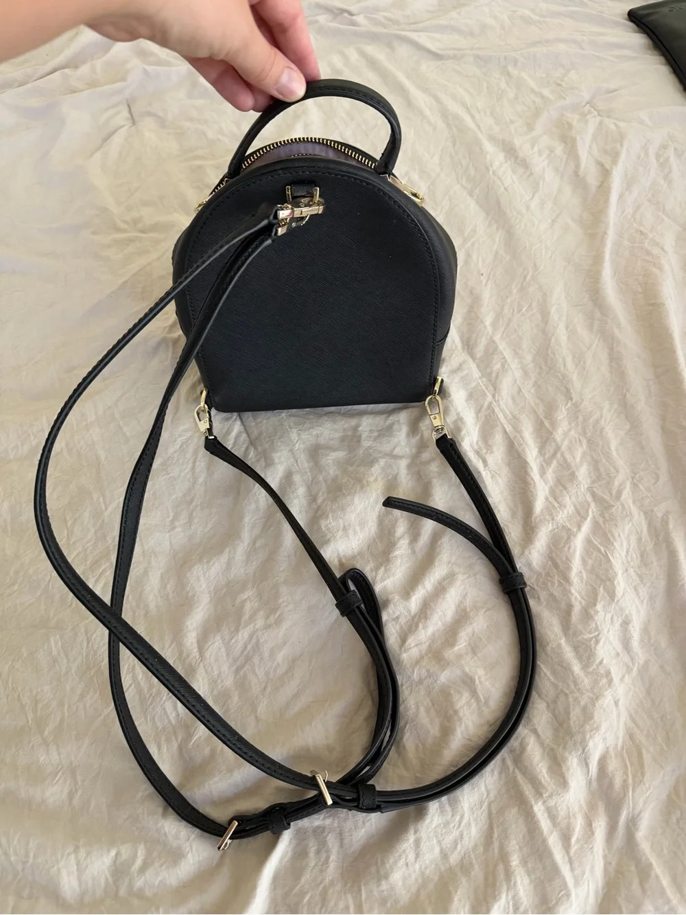 kate spade Black Velvet Floral Mini Backpack